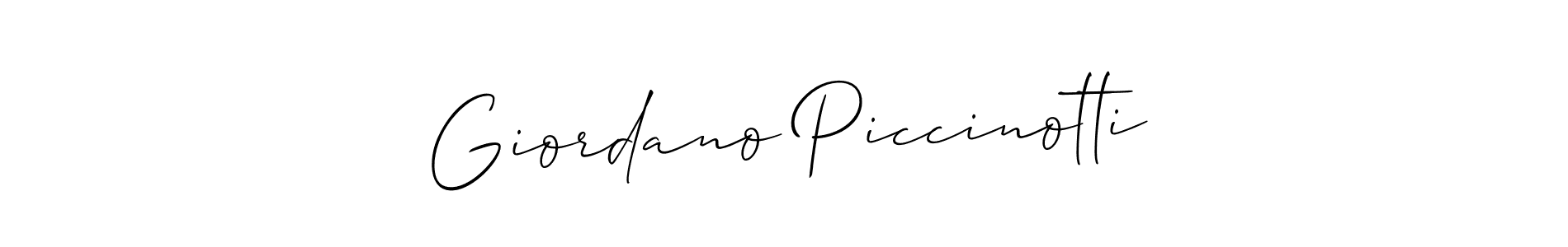 Design your own signature with our free online signature maker. With this signature software, you can create a handwritten (Allison_Script) signature for name Giordano Piccinotti. Giordano Piccinotti signature style 2 images and pictures png