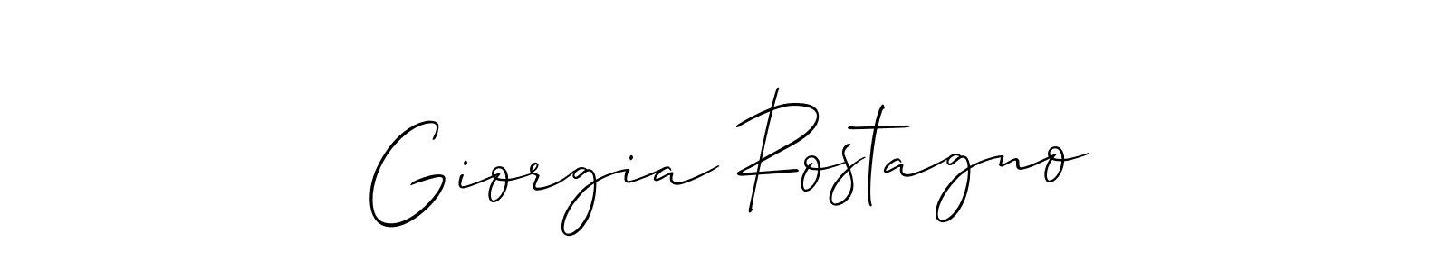 It looks lik you need a new signature style for name Giorgia Rostagno. Design unique handwritten (Allison_Script) signature with our free signature maker in just a few clicks. Giorgia Rostagno signature style 2 images and pictures png