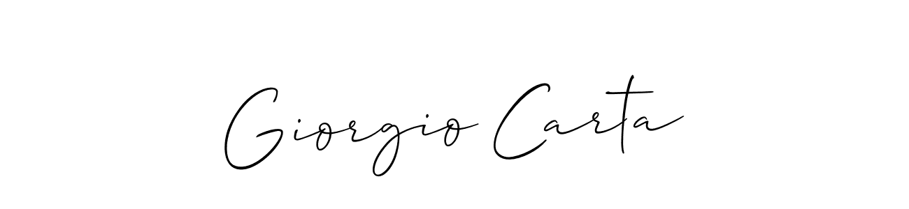 Make a beautiful signature design for name Giorgio Carta. With this signature (Allison_Script) style, you can create a handwritten signature for free. Giorgio Carta signature style 2 images and pictures png