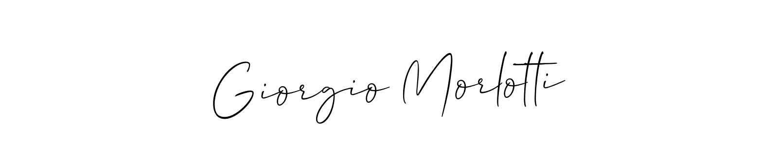 How to make Giorgio Morlotti name signature. Use Allison_Script style for creating short signs online. This is the latest handwritten sign. Giorgio Morlotti signature style 2 images and pictures png