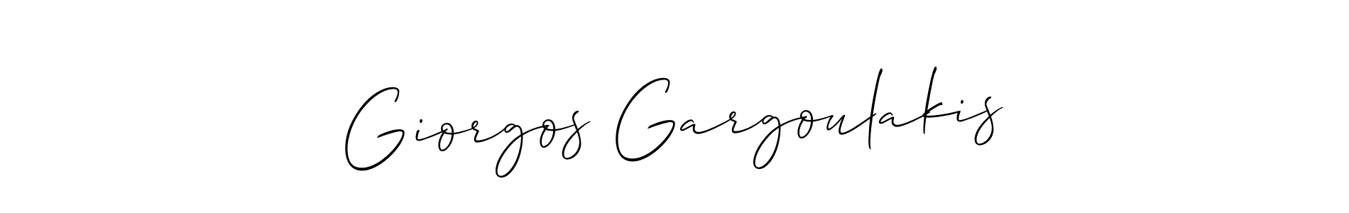 How to Draw Giorgos Gargoulakis signature style? Allison_Script is a latest design signature styles for name Giorgos Gargoulakis. Giorgos Gargoulakis signature style 2 images and pictures png