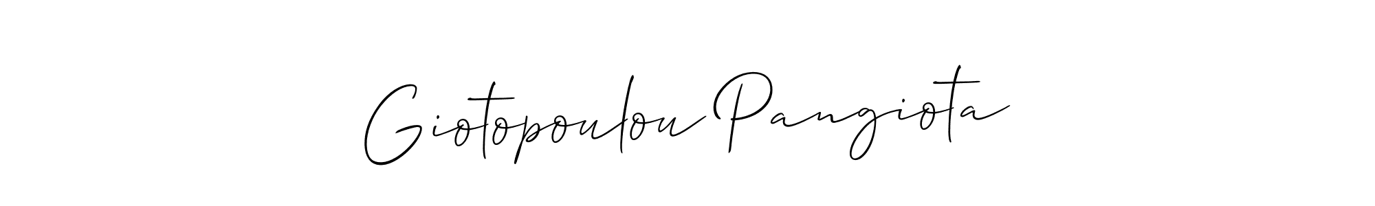 Also You can easily find your signature by using the search form. We will create Giotopoulou Pangiota name handwritten signature images for you free of cost using Allison_Script sign style. Giotopoulou Pangiota signature style 2 images and pictures png