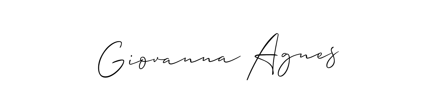 Once you've used our free online signature maker to create your best signature Allison_Script style, it's time to enjoy all of the benefits that Giovanna Agnes name signing documents. Giovanna Agnes signature style 2 images and pictures png