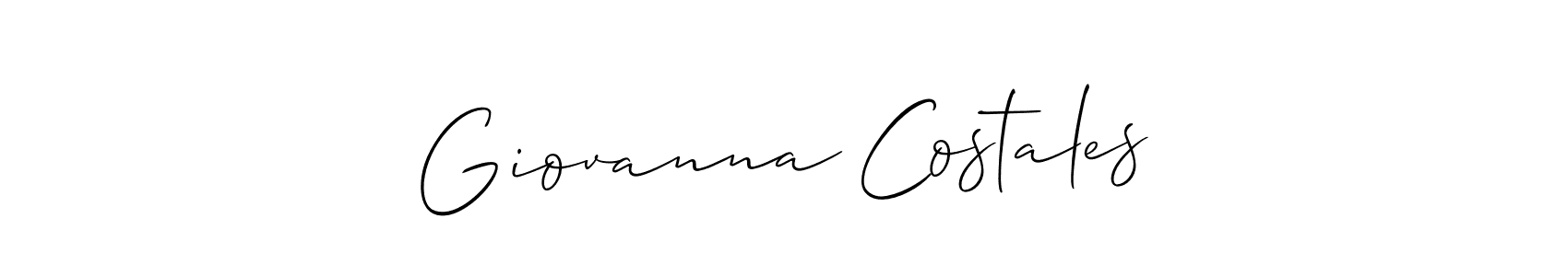 Also we have Giovanna Costales name is the best signature style. Create professional handwritten signature collection using Allison_Script autograph style. Giovanna Costales signature style 2 images and pictures png