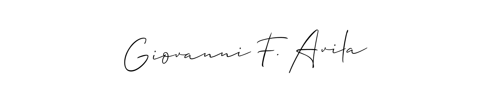 Make a beautiful signature design for name Giovanni F. Avila. Use this online signature maker to create a handwritten signature for free. Giovanni F. Avila signature style 2 images and pictures png