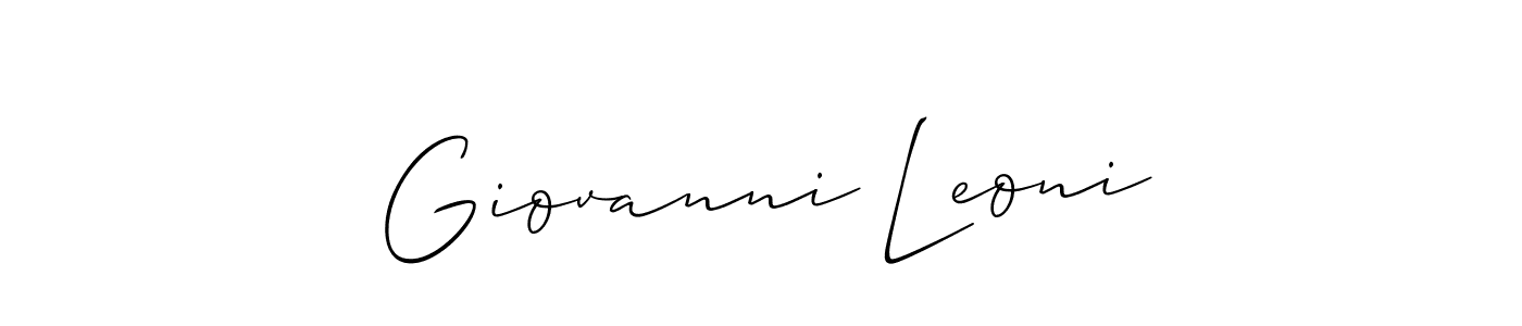 Create a beautiful signature design for name Giovanni Leoni. With this signature (Allison_Script) fonts, you can make a handwritten signature for free. Giovanni Leoni signature style 2 images and pictures png