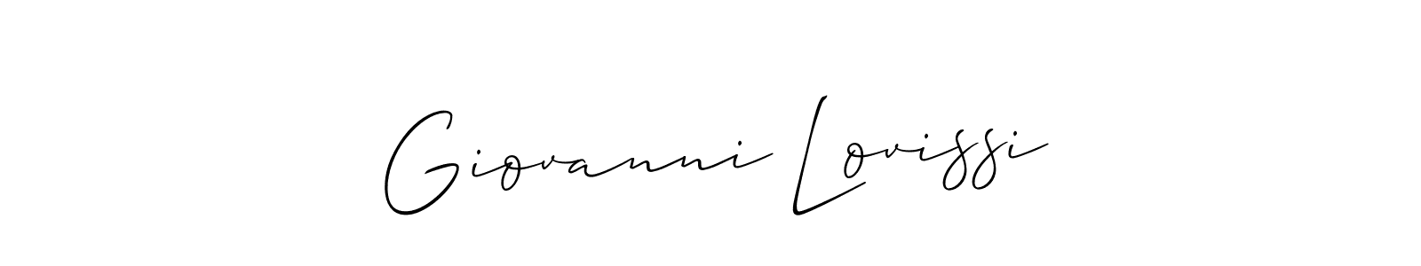 Similarly Allison_Script is the best handwritten signature design. Signature creator online .You can use it as an online autograph creator for name Giovanni Lovissi. Giovanni Lovissi signature style 2 images and pictures png