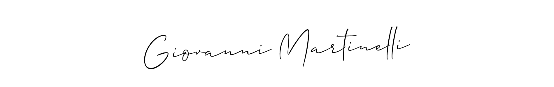 Allison_Script is a professional signature style that is perfect for those who want to add a touch of class to their signature. It is also a great choice for those who want to make their signature more unique. Get Giovanni Martinelli name to fancy signature for free. Giovanni Martinelli signature style 2 images and pictures png