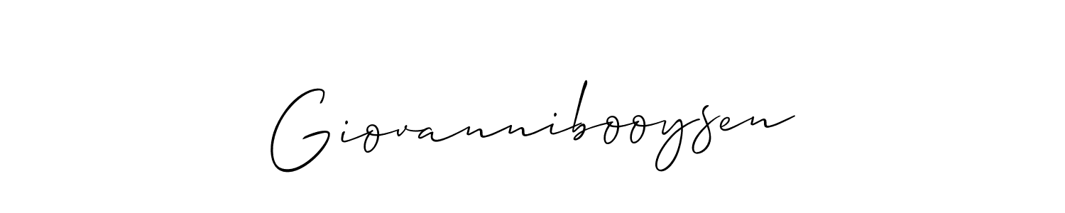 Design your own signature with our free online signature maker. With this signature software, you can create a handwritten (Allison_Script) signature for name Giovannibooysen. Giovannibooysen signature style 2 images and pictures png