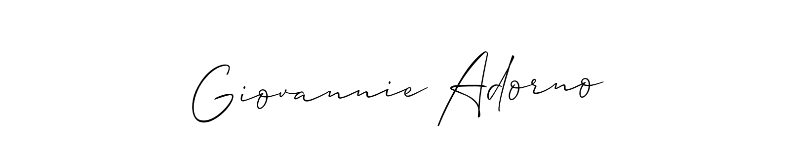 Also You can easily find your signature by using the search form. We will create Giovannie Adorno name handwritten signature images for you free of cost using Allison_Script sign style. Giovannie Adorno signature style 2 images and pictures png