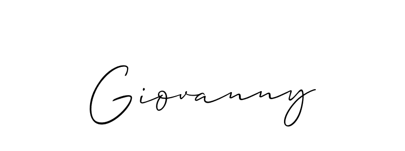 Design your own signature with our free online signature maker. With this signature software, you can create a handwritten (Allison_Script) signature for name Giovanny. Giovanny signature style 2 images and pictures png