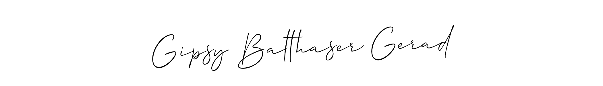 You should practise on your own different ways (Allison_Script) to write your name (Gipsy Balthaser Gerad) in signature. don't let someone else do it for you. Gipsy Balthaser Gerad signature style 2 images and pictures png