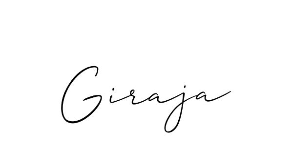 Design your own signature with our free online signature maker. With this signature software, you can create a handwritten (Allison_Script) signature for name Giraja. Giraja signature style 2 images and pictures png