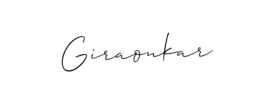 if you are searching for the best signature style for your name Giraonkar. so please give up your signature search. here we have designed multiple signature styles  using Allison_Script. Giraonkar signature style 2 images and pictures png