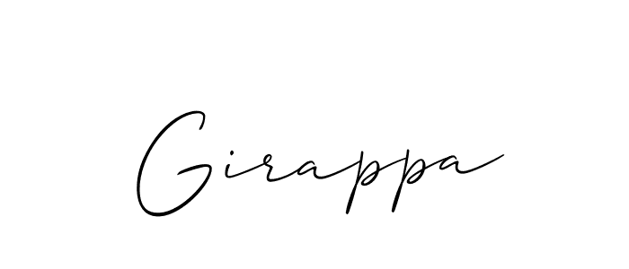 Design your own signature with our free online signature maker. With this signature software, you can create a handwritten (Allison_Script) signature for name Girappa. Girappa signature style 2 images and pictures png