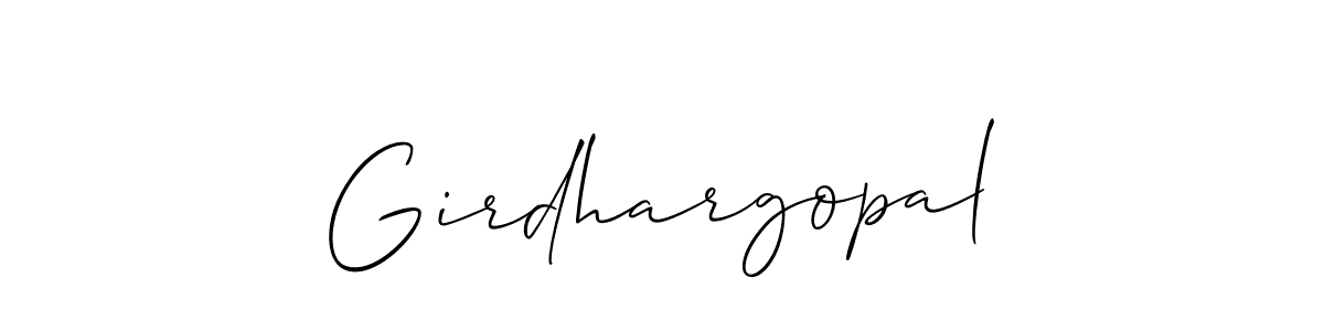 Use a signature maker to create a handwritten signature online. With this signature software, you can design (Allison_Script) your own signature for name Girdhargopal. Girdhargopal signature style 2 images and pictures png