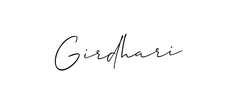Also we have Girdhari name is the best signature style. Create professional handwritten signature collection using Allison_Script autograph style. Girdhari signature style 2 images and pictures png