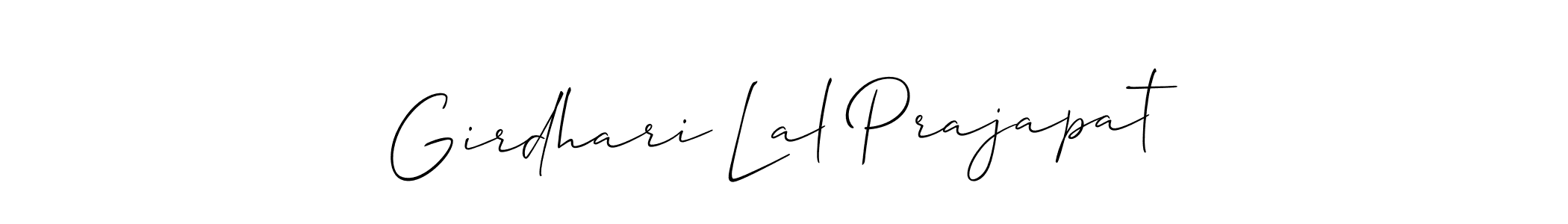 How to Draw Girdhari Lal Prajapat signature style? Allison_Script is a latest design signature styles for name Girdhari Lal Prajapat. Girdhari Lal Prajapat signature style 2 images and pictures png