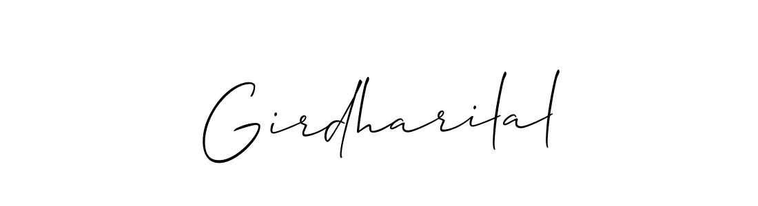 How to make Girdharilal signature? Allison_Script is a professional autograph style. Create handwritten signature for Girdharilal name. Girdharilal signature style 2 images and pictures png