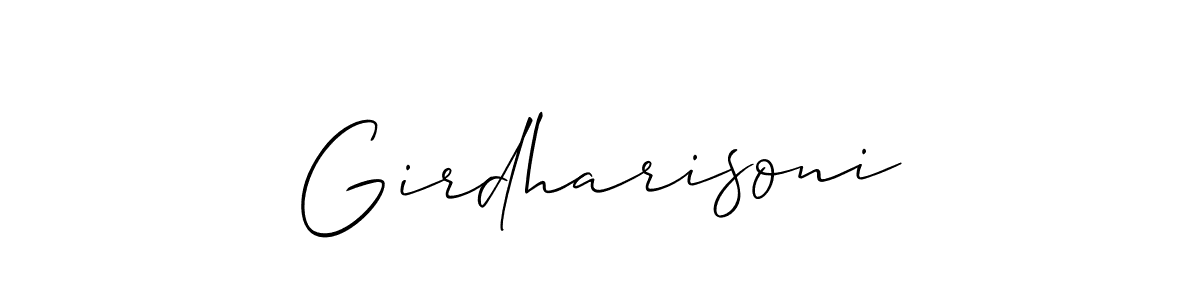 Once you've used our free online signature maker to create your best signature Allison_Script style, it's time to enjoy all of the benefits that Girdharisoni name signing documents. Girdharisoni signature style 2 images and pictures png