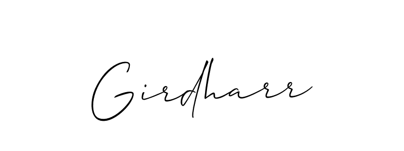 Similarly Allison_Script is the best handwritten signature design. Signature creator online .You can use it as an online autograph creator for name Girdharr. Girdharr signature style 2 images and pictures png