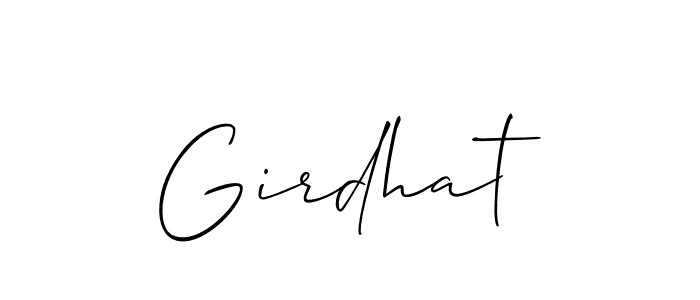 Check out images of Autograph of Girdhat name. Actor Girdhat Signature Style. Allison_Script is a professional sign style online. Girdhat signature style 2 images and pictures png