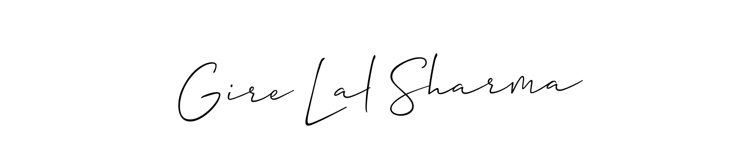 Check out images of Autograph of Gire Lal Sharma name. Actor Gire Lal Sharma Signature Style. Allison_Script is a professional sign style online. Gire Lal Sharma signature style 2 images and pictures png