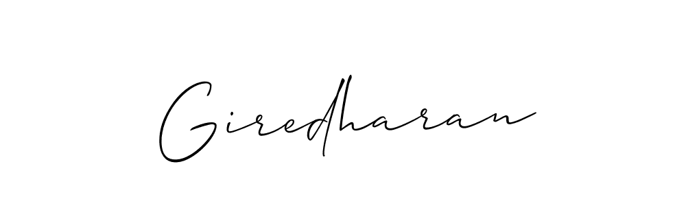 How to make Giredharan name signature. Use Allison_Script style for creating short signs online. This is the latest handwritten sign. Giredharan signature style 2 images and pictures png