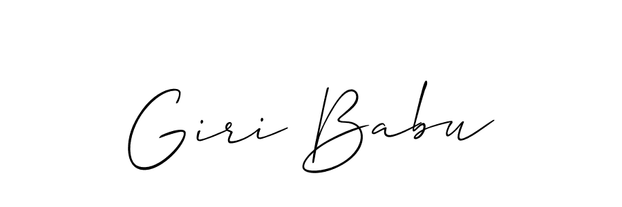 Also we have Giri Babu name is the best signature style. Create professional handwritten signature collection using Allison_Script autograph style. Giri Babu signature style 2 images and pictures png
