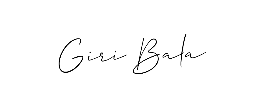 Also we have Giri Bala name is the best signature style. Create professional handwritten signature collection using Allison_Script autograph style. Giri Bala signature style 2 images and pictures png