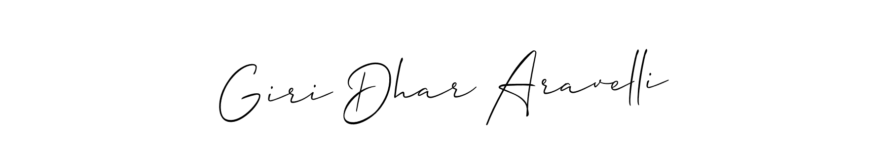 It looks lik you need a new signature style for name Giri Dhar Aravelli. Design unique handwritten (Allison_Script) signature with our free signature maker in just a few clicks. Giri Dhar Aravelli signature style 2 images and pictures png