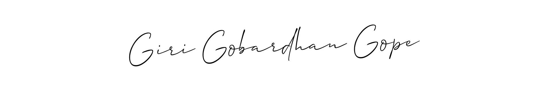 Also we have Giri Gobardhan Gope name is the best signature style. Create professional handwritten signature collection using Allison_Script autograph style. Giri Gobardhan Gope signature style 2 images and pictures png