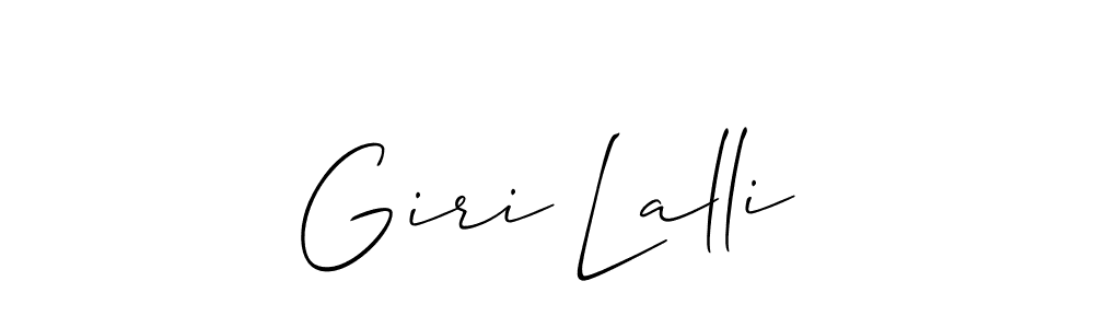 Similarly Allison_Script is the best handwritten signature design. Signature creator online .You can use it as an online autograph creator for name Giri Lalli. Giri Lalli signature style 2 images and pictures png