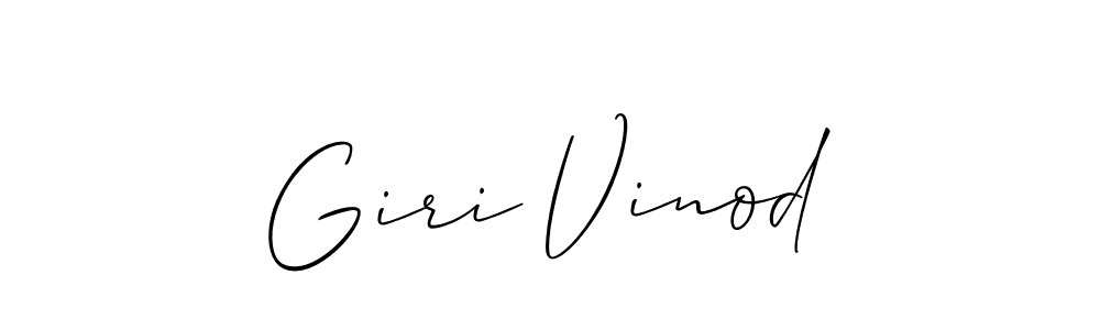 if you are searching for the best signature style for your name Giri Vinod. so please give up your signature search. here we have designed multiple signature styles  using Allison_Script. Giri Vinod signature style 2 images and pictures png