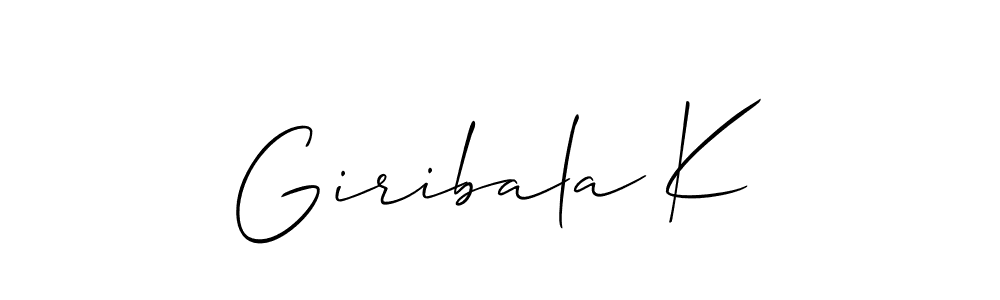 Make a beautiful signature design for name Giribala K. Use this online signature maker to create a handwritten signature for free. Giribala K signature style 2 images and pictures png