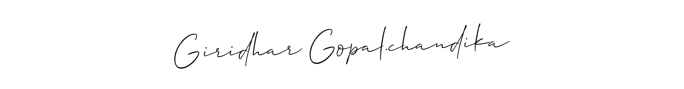 How to make Giridhar Gopal.chandika signature? Allison_Script is a professional autograph style. Create handwritten signature for Giridhar Gopal.chandika name. Giridhar Gopal.chandika signature style 2 images and pictures png