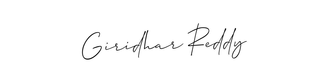 You should practise on your own different ways (Allison_Script) to write your name (Giridhar Reddy) in signature. don't let someone else do it for you. Giridhar Reddy signature style 2 images and pictures png
