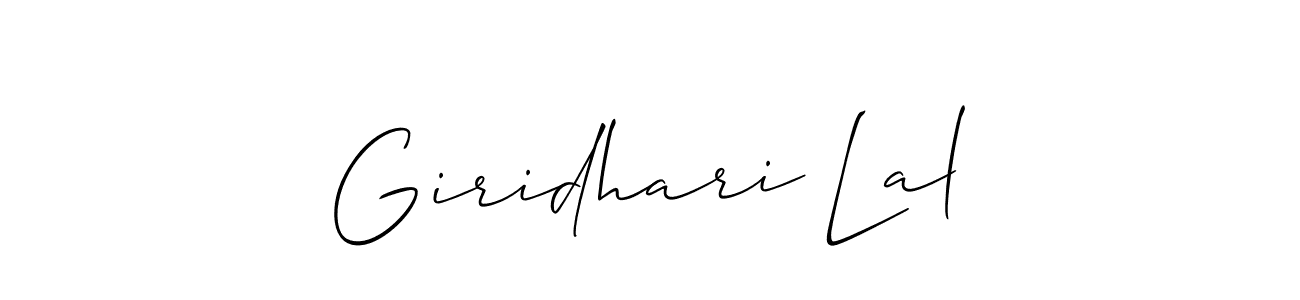 How to make Giridhari Lal name signature. Use Allison_Script style for creating short signs online. This is the latest handwritten sign. Giridhari Lal signature style 2 images and pictures png