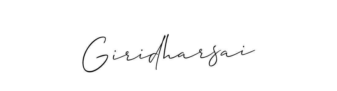 Allison_Script is a professional signature style that is perfect for those who want to add a touch of class to their signature. It is also a great choice for those who want to make their signature more unique. Get Giridharsai name to fancy signature for free. Giridharsai signature style 2 images and pictures png
