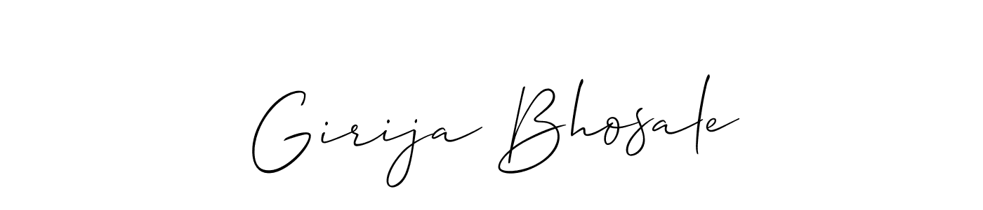Also You can easily find your signature by using the search form. We will create Girija Bhosale name handwritten signature images for you free of cost using Allison_Script sign style. Girija Bhosale signature style 2 images and pictures png