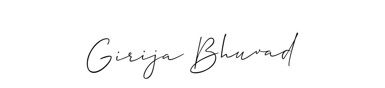 Create a beautiful signature design for name Girija Bhuvad. With this signature (Allison_Script) fonts, you can make a handwritten signature for free. Girija Bhuvad signature style 2 images and pictures png