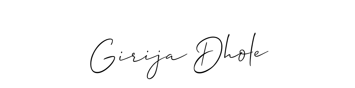 The best way (Allison_Script) to make a short signature is to pick only two or three words in your name. The name Girija Dhole include a total of six letters. For converting this name. Girija Dhole signature style 2 images and pictures png