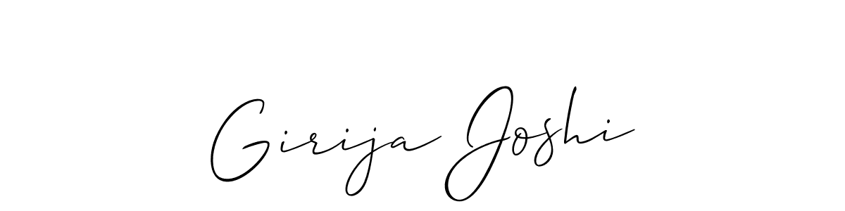 Also we have Girija Joshi name is the best signature style. Create professional handwritten signature collection using Allison_Script autograph style. Girija Joshi signature style 2 images and pictures png