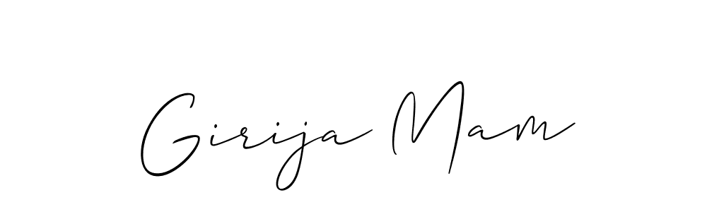 Also You can easily find your signature by using the search form. We will create Girija Mam name handwritten signature images for you free of cost using Allison_Script sign style. Girija Mam signature style 2 images and pictures png
