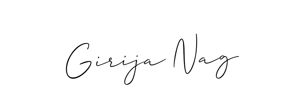 You should practise on your own different ways (Allison_Script) to write your name (Girija Nag) in signature. don't let someone else do it for you. Girija Nag signature style 2 images and pictures png