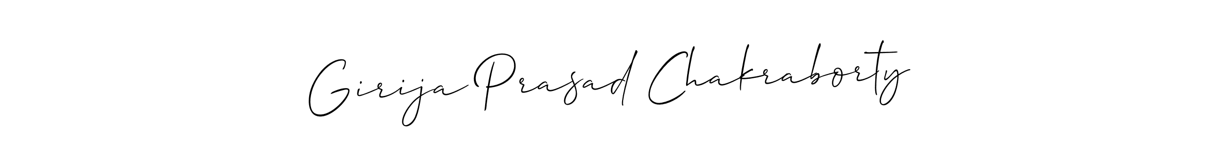 The best way (Allison_Script) to make a short signature is to pick only two or three words in your name. The name Girija Prasad Chakraborty include a total of six letters. For converting this name. Girija Prasad Chakraborty signature style 2 images and pictures png