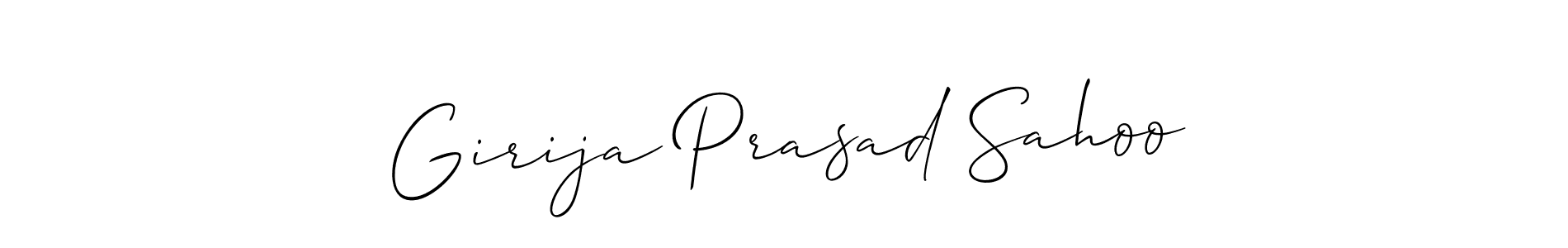 The best way (Allison_Script) to make a short signature is to pick only two or three words in your name. The name Girija Prasad Sahoo include a total of six letters. For converting this name. Girija Prasad Sahoo signature style 2 images and pictures png