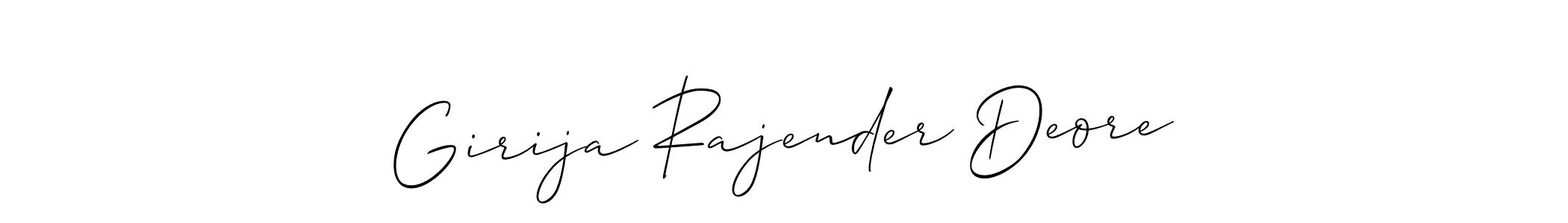 This is the best signature style for the Girija Rajender Deore name. Also you like these signature font (Allison_Script). Mix name signature. Girija Rajender Deore signature style 2 images and pictures png