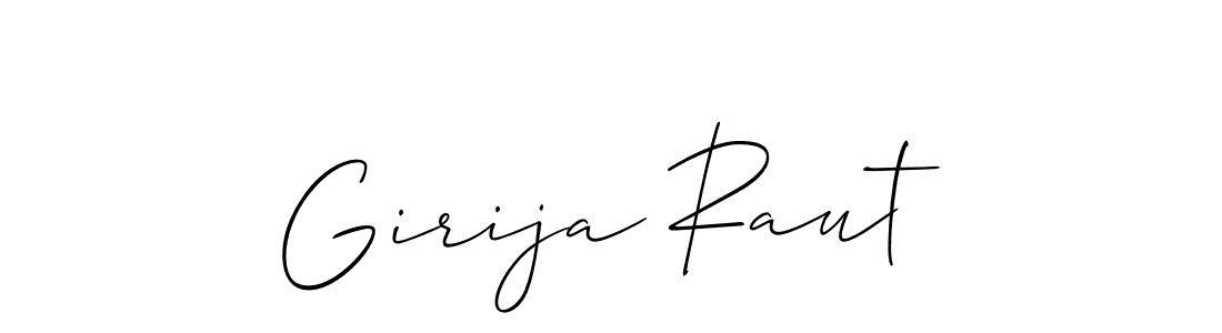 Girija Raut stylish signature style. Best Handwritten Sign (Allison_Script) for my name. Handwritten Signature Collection Ideas for my name Girija Raut. Girija Raut signature style 2 images and pictures png