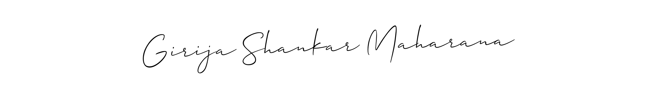 The best way (Allison_Script) to make a short signature is to pick only two or three words in your name. The name Girija Shankar Maharana include a total of six letters. For converting this name. Girija Shankar Maharana signature style 2 images and pictures png